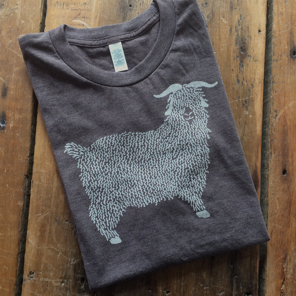 Angora Goat Tee Shirt- Brown