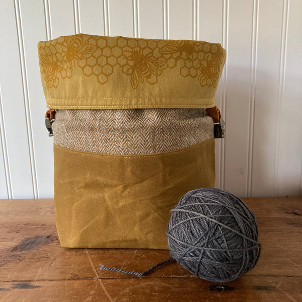 Wax and Wool Trundle Bag- Bees