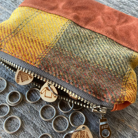 Bits and bobbles purse- orange wax and wool edition