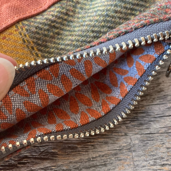 Bits and bobbles purse- orange wax and wool edition