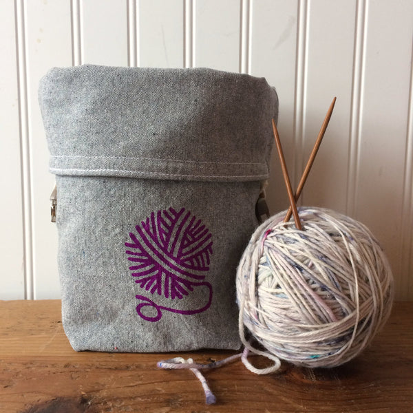 Yarn Ball Mini Trundle Bag- Purple