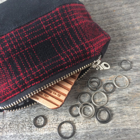 Bits and bobbles purse-black wax and wool edition