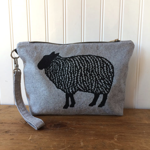 Notions pouch- Sheep wristlet